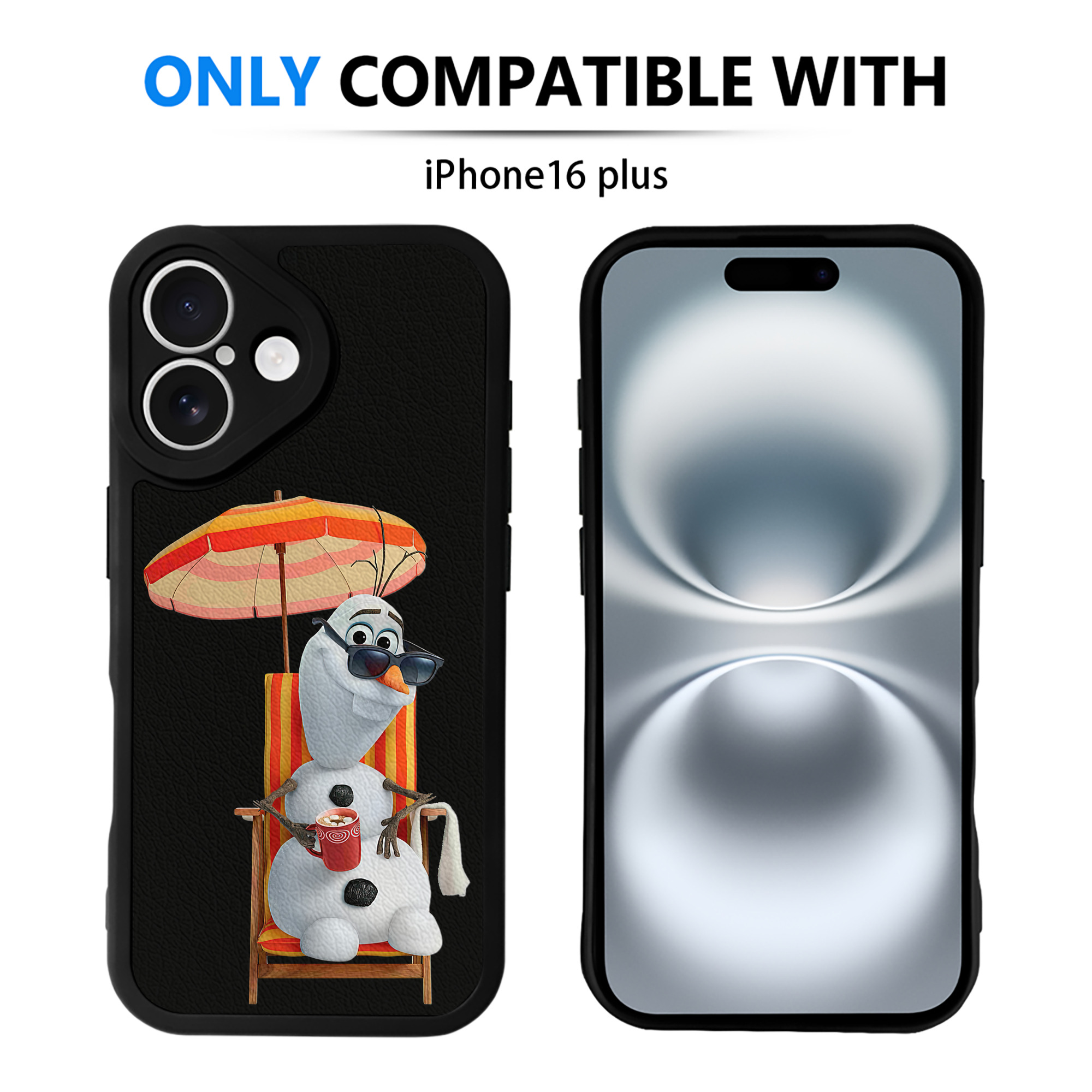 （画像用） アナと雪の女王 アンナ エルサ Frozen Anna Elsa 【iPhone 16シリーズ対応】シリコンスマホケース（レザー調） 材質：シリコン
